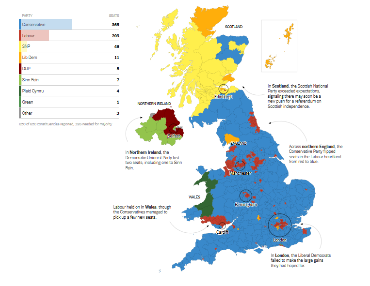 U.K. Election Results Map – Master Géographies Numériques